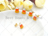 Candy Corn Stud Earrings, Halloween Earrings, Sku#ML17