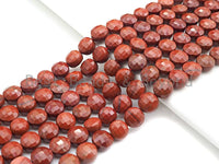 Natural Goldstone Turtle Shell Cut Coin Shape beads, 6mm/8mm/10mm Checkerboard Cut Coin Shape Gemstone Beads, 16" Full strand, sku#UA51