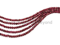 High Quality Natural Garnet Round Faceted beads, 2mm/3mm Tiny Sparkle Round Gemstone Beads, 15.5inch strand, SKU#U74