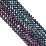 Natural Purple/Blue Hematite Round Smooth Beads, Sku#S158