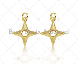 Gold Filled North Star Shape Pendant, 18K Gold Filled Star Charm, Necklace Bracelet Charm Pendant, 15x18mm, Sku#Y447