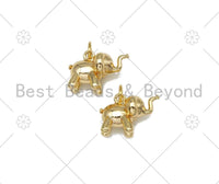 3D Elephant Shape Pendant/Charm,18K Gold Filled Elephant Charm, Necklace Bracelt Charm Pendant,17x9mm,Sku#ZX39