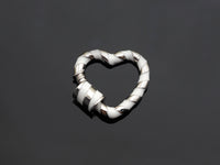 Colorful Enamel Pave Heart Shape Clasp,Silver Plated Screw Clasp, Carabiner Clasp, 22.6x21mm, sku#K76