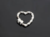 Colorful Enamel Pave Heart Shape Clasp,Silver Plated Screw Clasp, Carabiner Clasp, 22.6x21mm, sku#K76