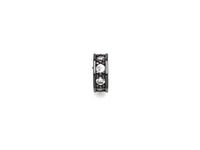 Big Hole CZ Pave Donut beads, Cubic Zirconia Spacer Beads, European Large hole Bead, 3x7mm, sku#Z882