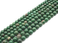 Quality Natural African Green Jade Round Smooth Beads, 6mm/8