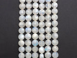 High Quality Natural Moonstone Checkerboard Cut Coin Shape beads, 6mm/8mm/10mm Turtle Shell Cut Moonstone Beads, 16" Full strand, Sku#U759