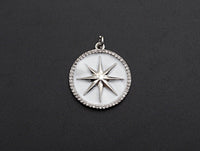 Enamel  North Star Coin Pendant, SKU#F1055