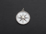 Enamel  North Star Coin Pendant, SKU#F1055