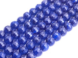 High Quality Natural Navy Blue Color Agate Beads, Round Faceted 6mm/8mm/10mm/12mm, Blue Agate Beads, 15.5inches, sku#U487