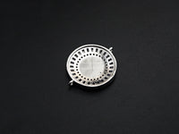 CZ Micro Pave Abalone Connector,21x26mm, sku#Z939