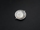 CZ Micro Pave Abalone Connector,21x26mm, sku#Z939