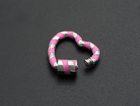 Colorful Enamel Pave Heart Shape Clasp,Silver Plated Screw Clasp, Carabiner Clasp, 22.6x21mm, sku#K76