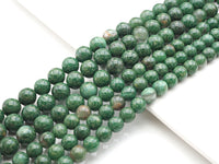 Quality Natural African Green Jade Round Smooth Beads, 6mm/8