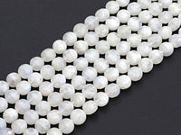 High Quality Natural Moonstone Checkerboard Cut Coin Shape beads, 6mm/8mm/10mm Turtle Shell Cut Moonstone Beads, 16" Full strand, Sku#U759