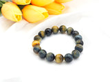 Natural Golden Blue Tiger Eye Stretch Bracelet, U1077