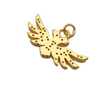 CZ Micro Pave Dainty Gold Eagle Wing Charms, Dainty Eagle Charms, Gold Charm Pendant, Eagle Necklace Charms, 14x26mm, Sku#F1334