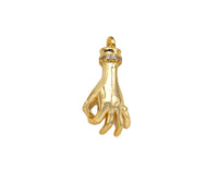 CZ Micro Pave Ok/Love You/Yeah Gesture Shape Pendant/Charm,18K Gold Charm, Necklace Bracelet Charm Pendant,8x19/7x19/10x19mm,Sku#FH152