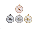 Enamel  North Star Coin Pendant, SKU#F1055