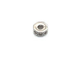 Big Hole CZ Pave Donut beads, Cubic Zirconia Spacer Beads, European Large hole Bead, 3x7mm, sku#Z882