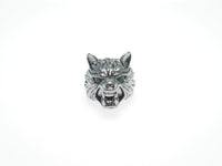 CZ Micro Pave Wolf Head Beads, Cubic Zirconia Spacer Beads, Animal Beads, Mens Bracelet Findings,11x11x14mm, sku#Y84