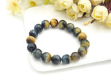 Natural Golden Blue Tiger Eye Stretch Bracelet, U1077