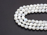 High Quality Natural Moonstone Checkerboard Cut Coin Shape beads, 6mm/8mm/10mm Turtle Shell Cut Moonstone Beads, 16" Full strand, Sku#U759