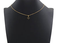 Black CZ Micro Pave North Star Shaped Pendant, Cubic Zirconi