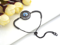 CZ Micro Pave Abalone Connector,21x26mm, sku#Z939