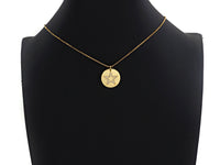 CZ Micro Pave Five Star On Round Coin Pendant,Round Cubic Zirconia Pendant, 10x16mm,Sku#F1095