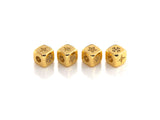 CZ Micro Pave North Star Dice Spacer Beads, Five Star Cubic Zirconia Cube Spacer Beads, Gold/Silver Tone, 8.5mm,sku#Z713