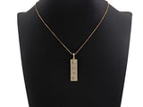 CZ Micro Pave Long Bar Love Pendant, Cubic Zirconia Strip Pendant, Micro pave Rectangle shape pendant, 13x41mm, sku#FH24