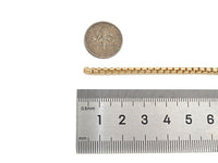 3mm High Quality Gold/Silver Round Box Chain, sku#M393