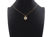 Mother-of-pearl Inlay Smiley Face Round Pendant/Charm, Cubic Zirconia Pendant Charm, MOP Charm, 18x16mm,Sku#L368