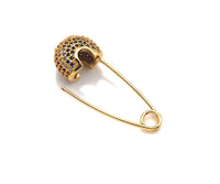 Colorful CZ Micro pave Safety Pin Lock Clasp, CZ Pave Pin Lock Clasp, Colorful Connector, 10x32mm, sku#F1171