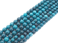 Quality Apatite Blue Jade Round Smooth Beads, 8mm/10mm Jade Beads, 15.5'' Full Strand, Sku#U1167c