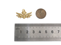 CZ Micro Pave Dainty Gold Eagle Wing Charms, Dainty Eagle Charms, Gold Charm Pendant, Eagle Necklace Charms, 14x26mm, Sku#F1334