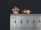 Enamel Colorful Christmas decoration Pendant,CZ Micro Pave Oil Drop pendant,Enamel Jewelry, Christmas Charm,9-15mm, sku#Z669