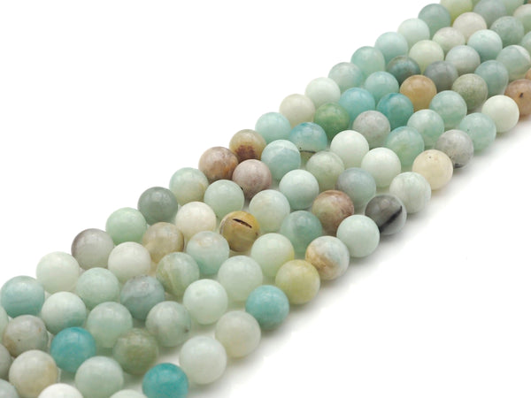 Qaulity Amazonite Round Smooth beads, 6mm/8mm/10mm/12mm Cloudy Amazonite Beads, 15.5'' Full Strand,UA183