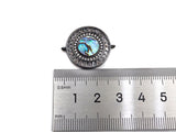 CZ Micro Pave Abalone Connector,21x26mm, sku#Z939