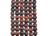 Double Sided Turtle Shell Cut Natural Tiger Eye Coin beads, 6mm Flat coin faceted, Natural Gemstone Beads, 16" Full strand, Sku#U603