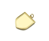 Dainty Angle Wings Heart On Shield  Shape Pendant,Gold/Silver Medallion Charm, Shield Necklace Bracelet Charm Pendant,19x24mm, Sku#L538