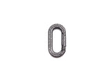 NEW Spring Snap Fully CZ Micro Pave Oval Carabiner Clasp, Oval Link Clasp, Connector Clasp, Oval Lock, 18x34mm/15x28mm, sku#H257