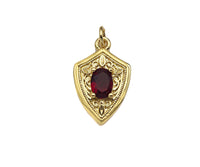 Big CZ Micro Pave Shield Shape Pendant/Charm,Cubic Zirconia Medallion Charm, Necklace Bracelet Charm Pendant,13x20mm, Sku#LK193