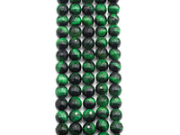 High Quality Natural Faceted Tiger Eye Round Beads, 6mm/8mm/10mm/12mm Round Beads, GreenTiger Eye Beads, 15.5 inch Full strand, SKU#U817