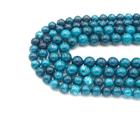 Quality Apatite Blue Jade Round Smooth Beads, 8mm/10mm Jade Beads, 15.5'' Full Strand, Sku#U1167c