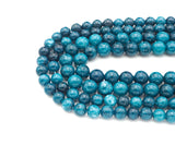 Quality Apatite Blue Jade Round Smooth Beads, 8mm/10mm Jade Beads, 15.5'' Full Strand, Sku#U1167c