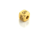 CZ Micro Pave & Symbol Shape Dice Spacer Beads,8.5mm,sku#Z718