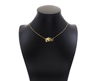 Gold Filled CZ Micro Pave Elephant Mom and Baby Shape Pendant,18K Gold Filled Elephant Charm, Necklace Bracelet Pendant, 26x13mm,Sku#Y473