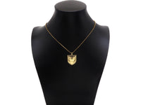 Dainty Angle Wings Heart On Shield  Shape Pendant,Gold/Silver Medallion Charm, Shield Necklace Bracelet Charm Pendant,19x24mm, Sku#L538